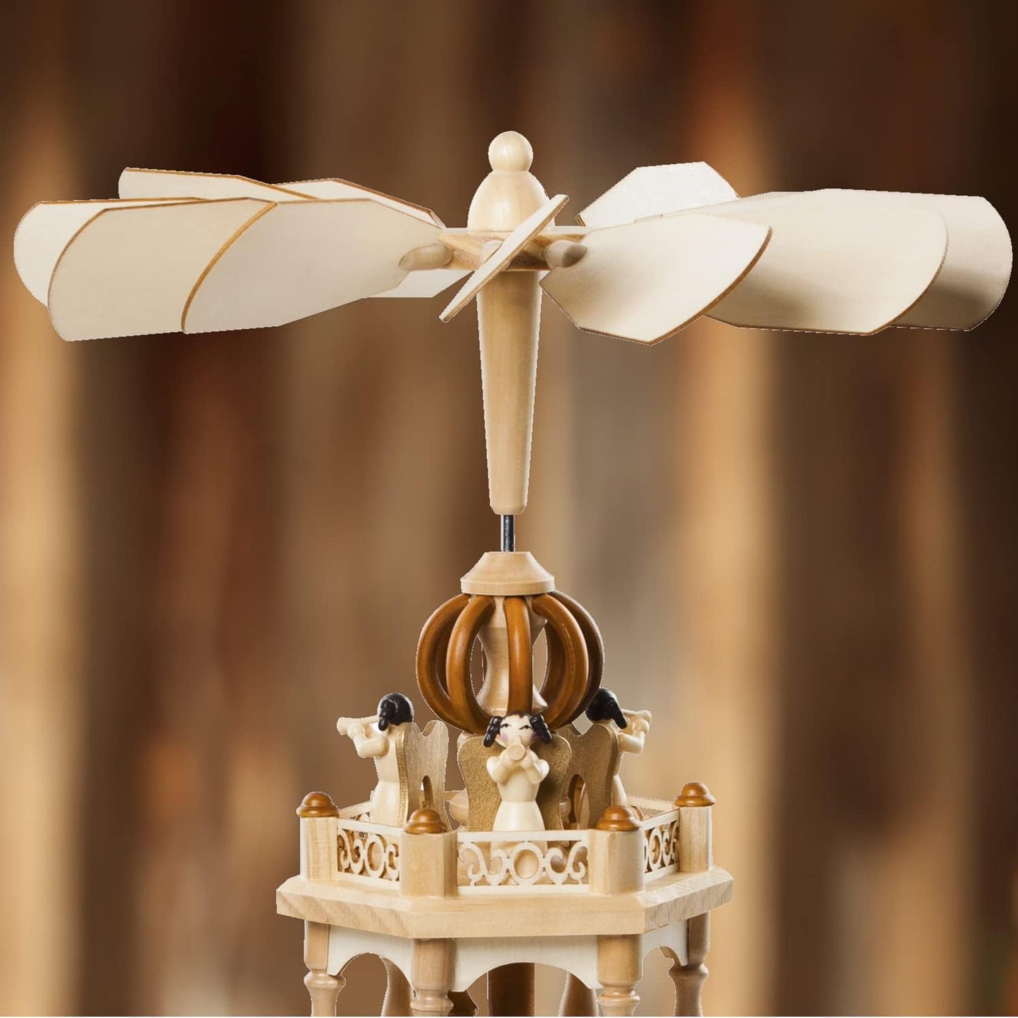 Skiennix 12-Pc Replacement Fan Blades Kit - Perfect for German Christmas Pyramid Carousels & Windmills