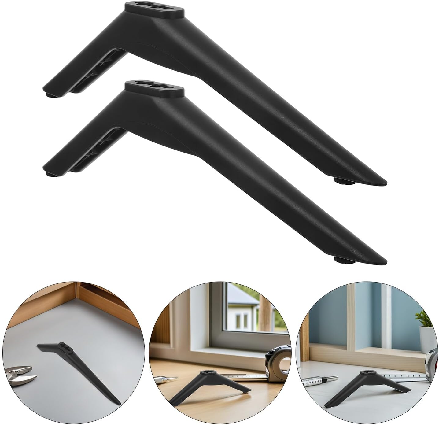 Uonlytech 43-65 Inch Universal Tv Stand Base Pedestal Feet with Screws for LED LCD Tvs, Tabletop Television Mount