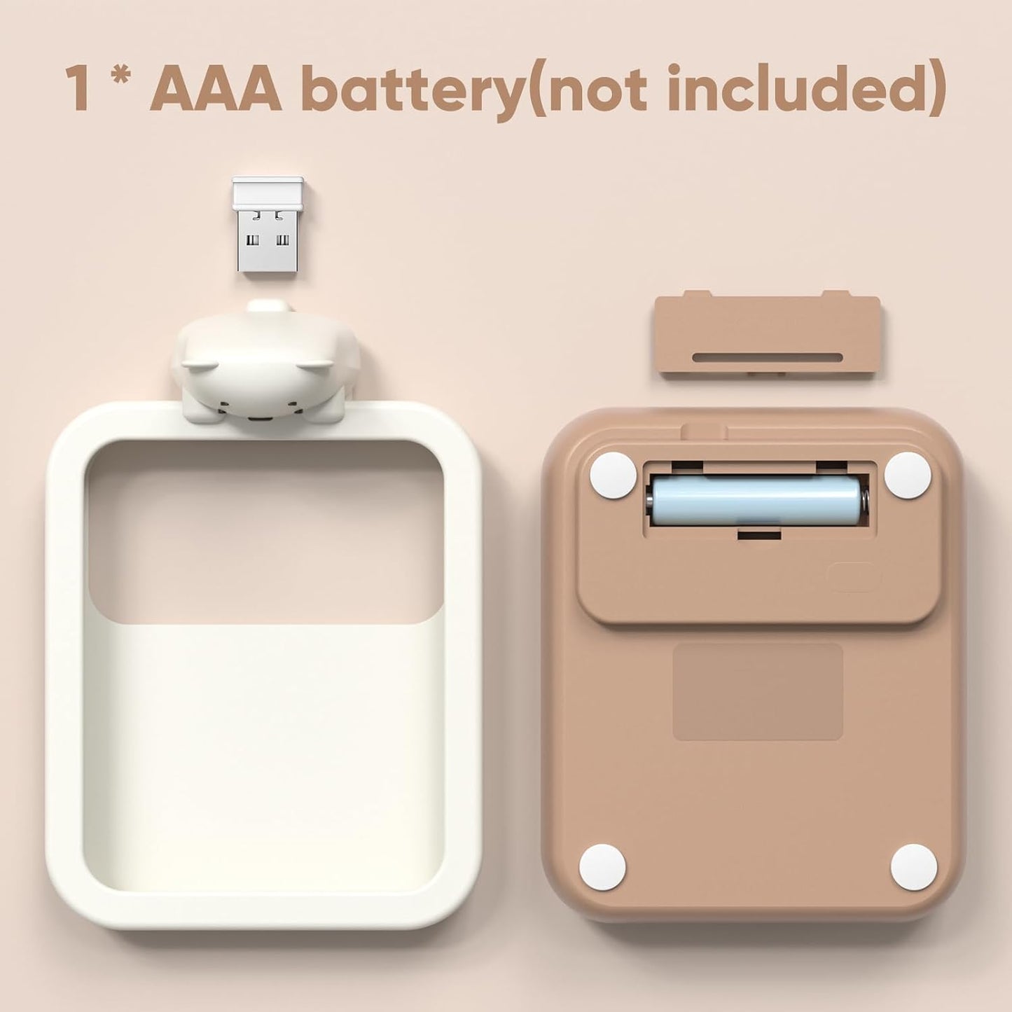MOFII 18 2.4G Accounting 10 Wireless Number Pad with Bear - Mixed Milktea Numeric Keypad Keys Round Keycap Colorful