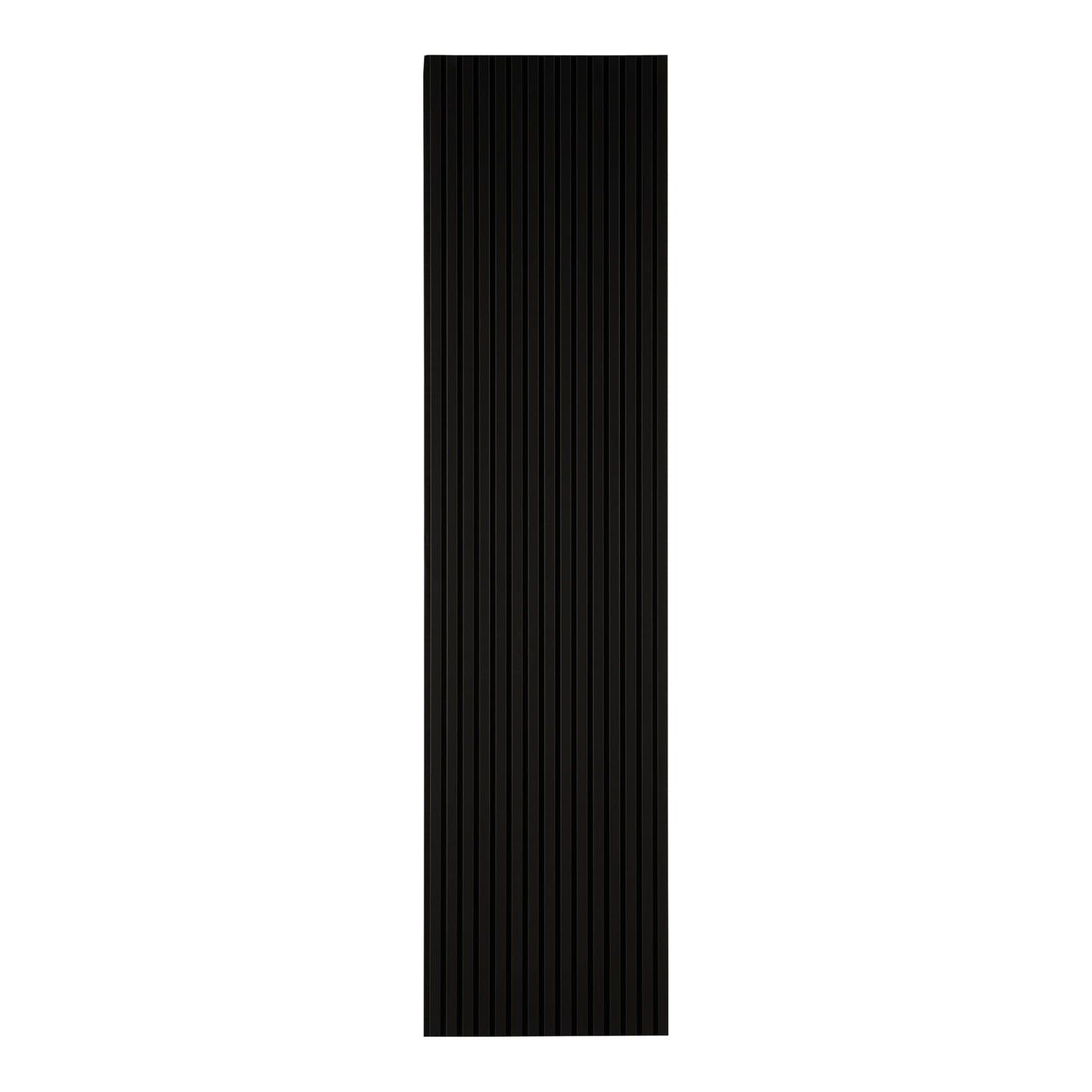 WVH Black Matte Acoustic Slat Wall Panels, Measures 118.11" x 25.20", Smooth Laminate Finish, Interior Decor for Walls & Ceilings, Noise Cancelling & Sound Absorbing for Home, Office & Bedroom, 2pcs