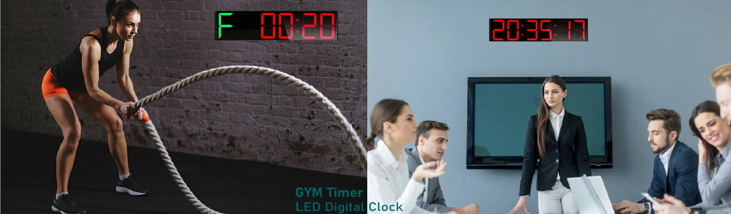 Boyiit Tripod 26'' Huge Race Clock Timer (5.6’’ Numbers), Digital Countdown Clock, with Gym Interval Workout Timers, Stopwatch for Race Events Timing (Red)