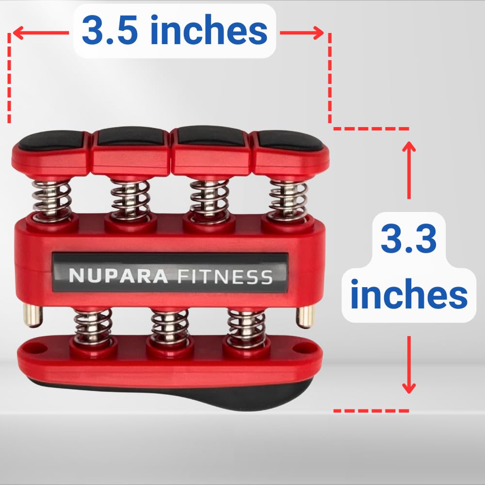 NUPARA FITNESS Grip Strength Trainer - Hand Strengthening Device, Forearm Strengthener, and Finger Trainer. Hand Gripper Strengthener and Guitar Finger Exerciser.
