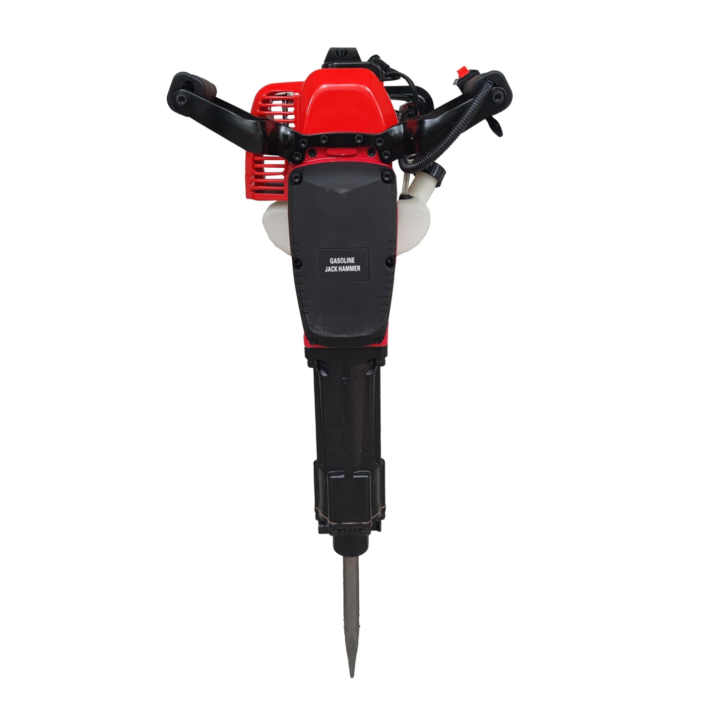 52cc Gas Jack Hammer, 2 Stroke Gasoline Powered Demolition Jack Hammer Petrol Concrete Breaker Punch Impact Drill with Point and Flat Chisel for Construction Metalworking Projects