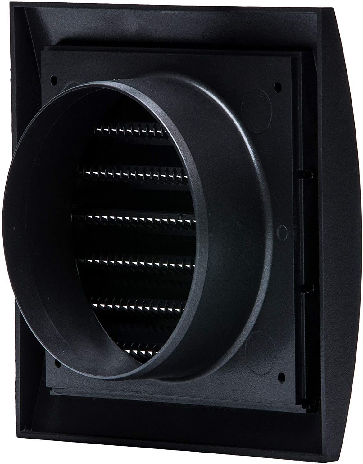 Vent Systems 4” Inch Antracite Plastic Exterior Vent Hood Cap - 10 Pack - Heavy-Duty Louvered Cover with Protective Mesh Screen - HVAC Exhaust Grille for Home, Garage, Outdoor Wall Applications