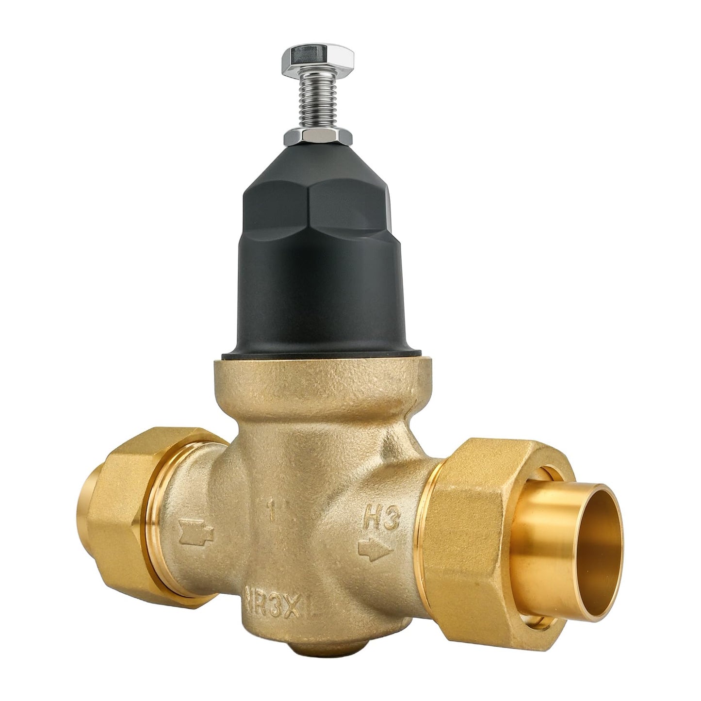 1" NR3XLDU Water Pressure Reducing Valve, 1" NR3XL with Double Union FNPT Connection, No Lead Water Pressure Regulator for Home & Commercial Use