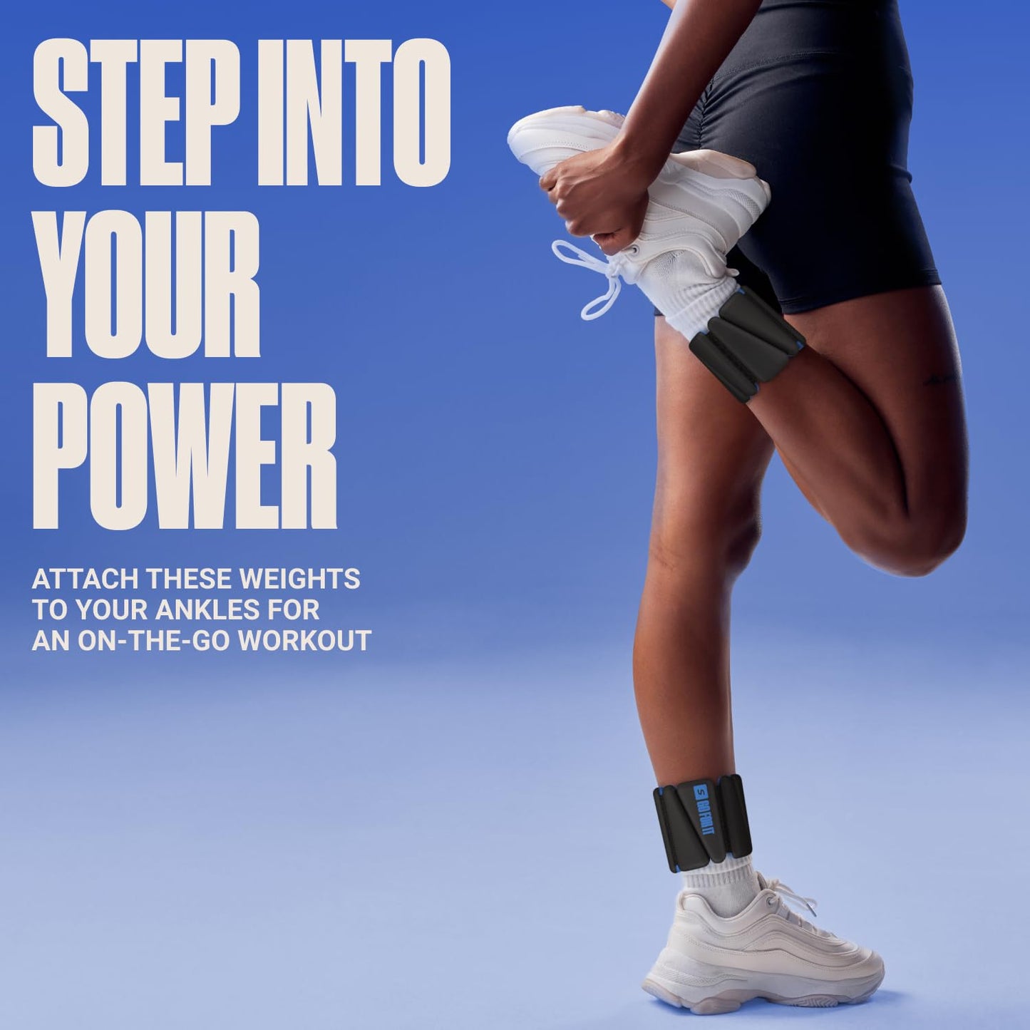 SPORTBIT Wrist and Ankle Weights for Women - Set of 2 (1lb Each) Wearable Ankle & Wrist Weights - Leg & Arm Bands, Silicone Weighted Bracelets for Workout, Walking, Running, Yoga, Pilates