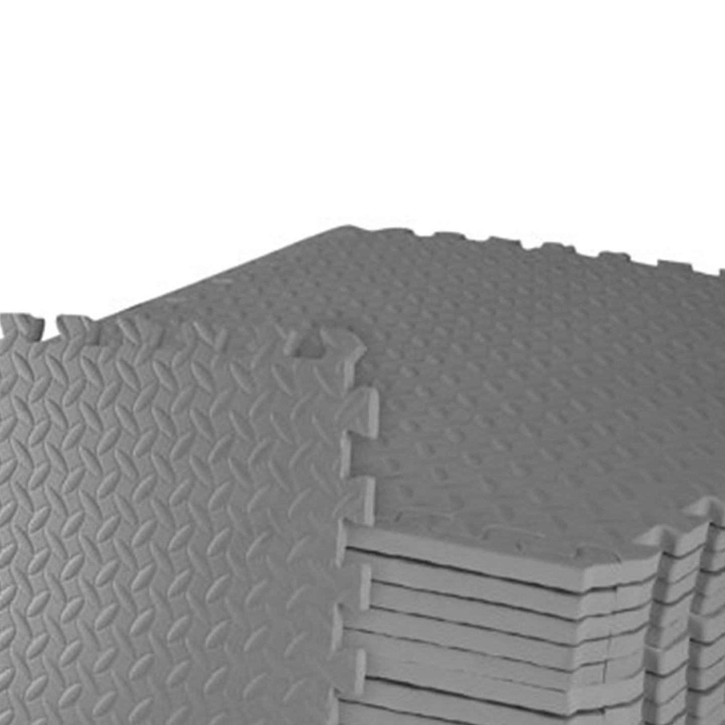 BalanceFrom Puzzle Exercise Mat 3/4" Thick, EVA Interlocking Foam Floor Tiles for Home Gym, Mat for Home Workout Equipment, Floor Padding for Kids, Gray, 24 in x 24 in x 3/4 in, 96 Sq Ft - 24 Tiles