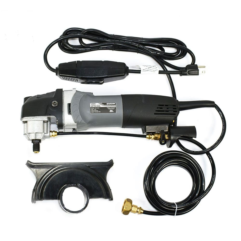 Hardin H38WVPOLSET 3/8-Inch Radius Stone and Concrete 1/4-Round Bullnose Shaping and Wet Polishing Kit