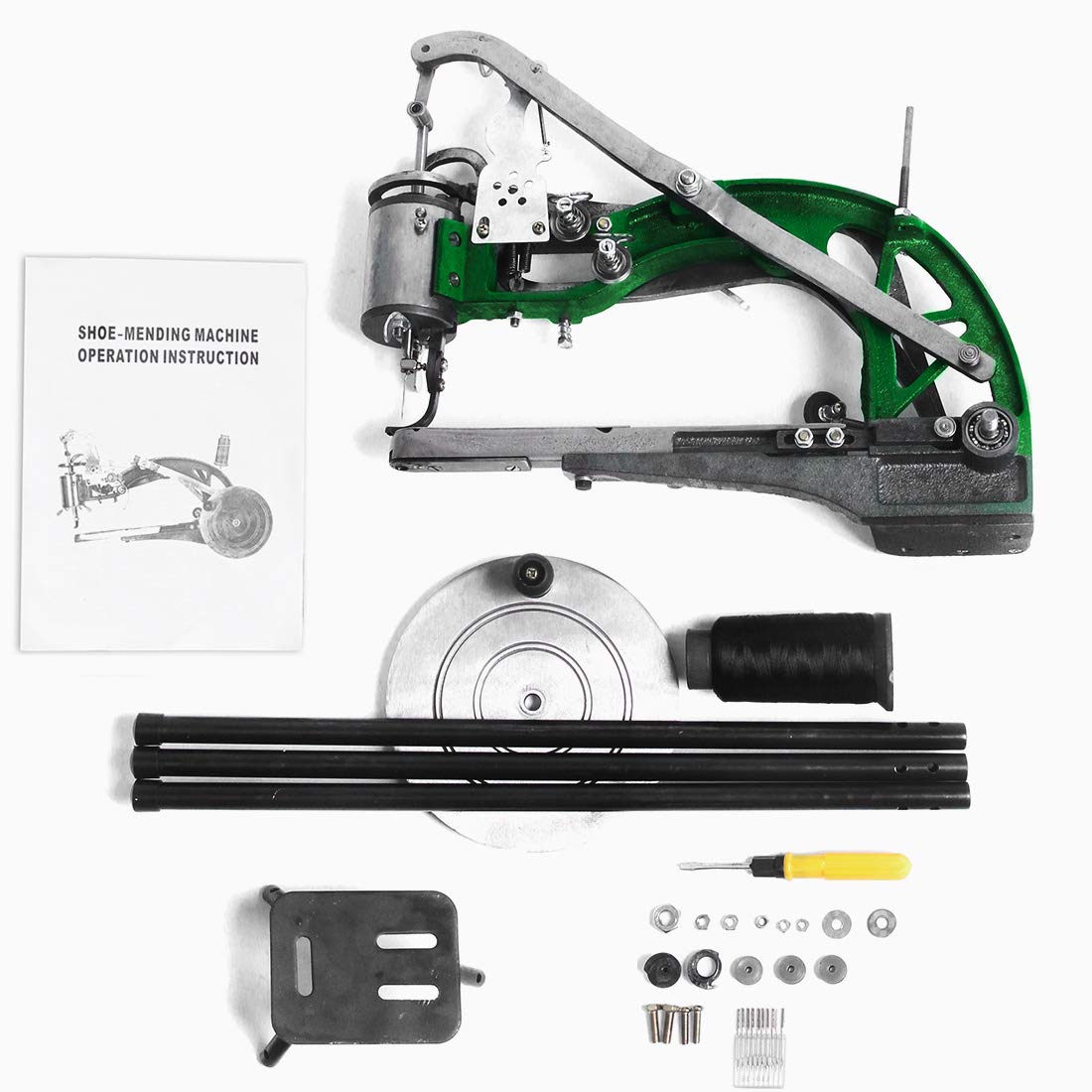 DODOQ Manual Leather Sewing Machine Hand Shoe Cobbler Stitching Repair Mending Machine Patcher Dual Cotton Nylon Line Sewing Machine