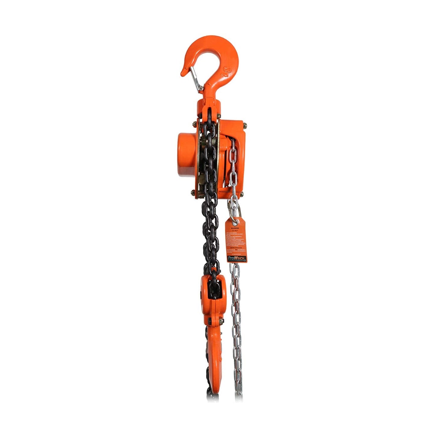 Prowinch 6600 lbs 3 Ton 30 ft Manual Chain Hoist Featuring Durable G80 Black Tempered Chain for Heavy-Duty Lifting and Rigging Applications in Industrial and Construction Environments