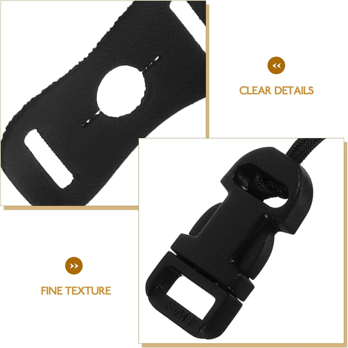 DECORNIJIA Set Camera Strap Connectors and Triangle Split Rings Replacement with Leather Protector Covers and Thick