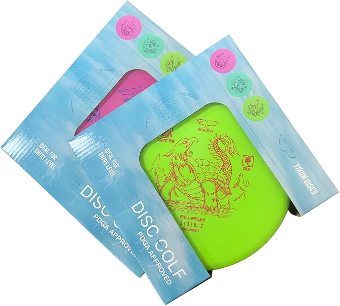 Yikun Disc Golf Starter Kit - 150-160g Set Includes Driver, Mid-Range, Putter for Beginner Players