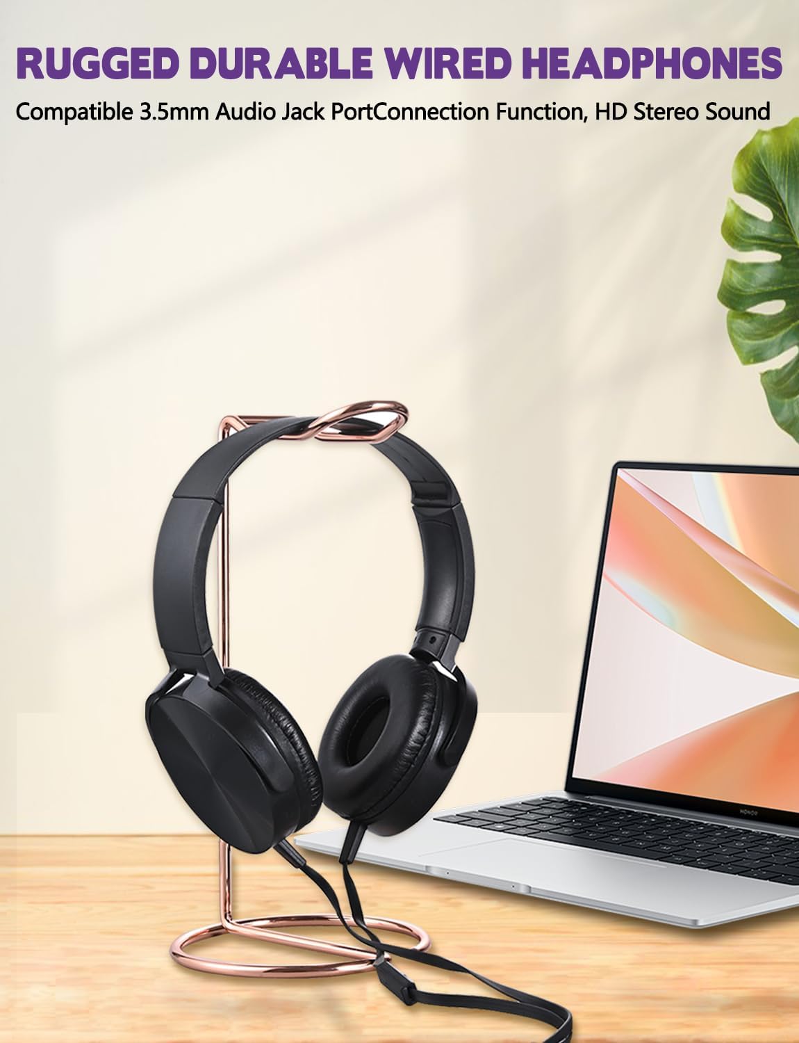 2 Pack (HY450, 2 Kids Headphones for School Classroom Students Teens Children Toddler Boys Girls and Adult Black)