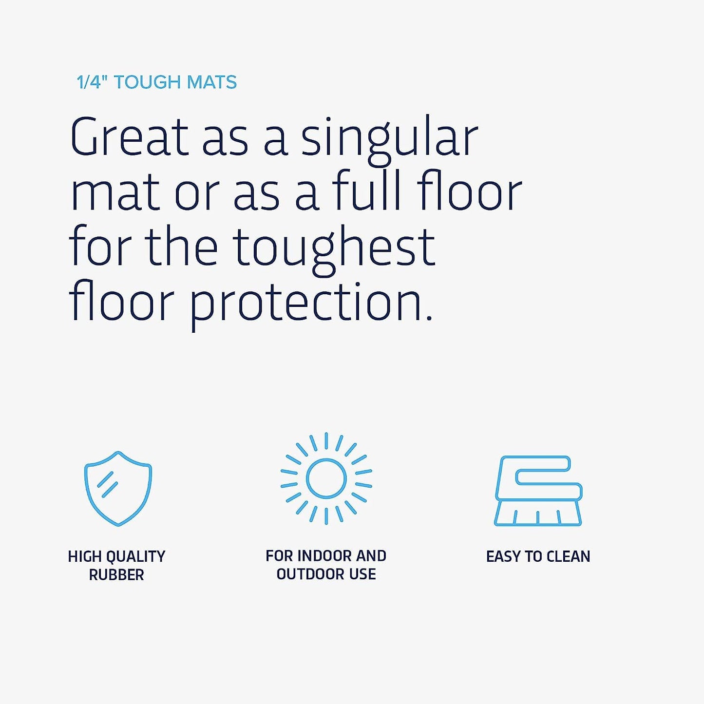 Flooring Inc 1/4" Tough Rubber Flooring Roll | Flexible Recycled Rubber Gym Floor Mats for Home Gym | Heavy Duty Rubber Mat for Home Gyms, Sheds, Horse Stall Mat or Trailer | 4’x10’ | Black