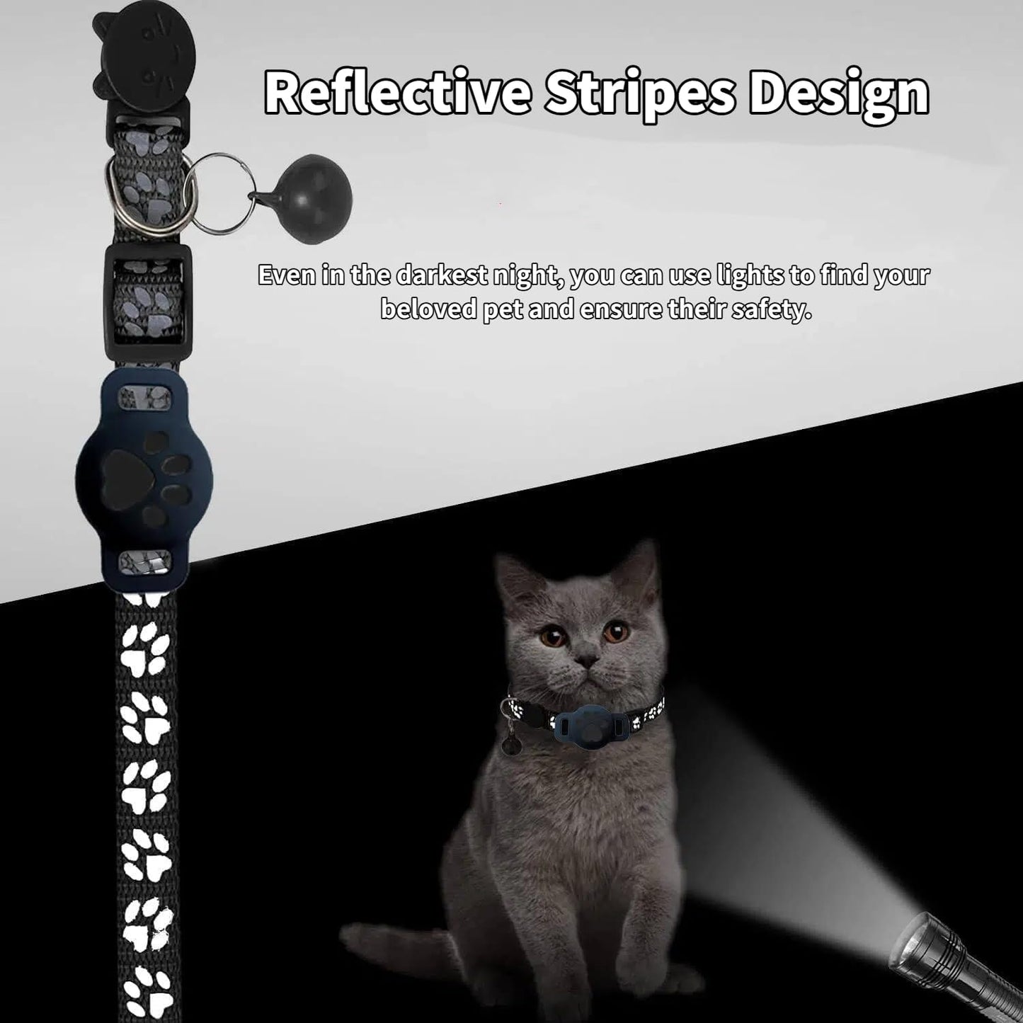 Waterproof GPS Collar for Cats - Pet Tracker Compatible with Google Find My (Android Only), No Monthly Fee. Advanced