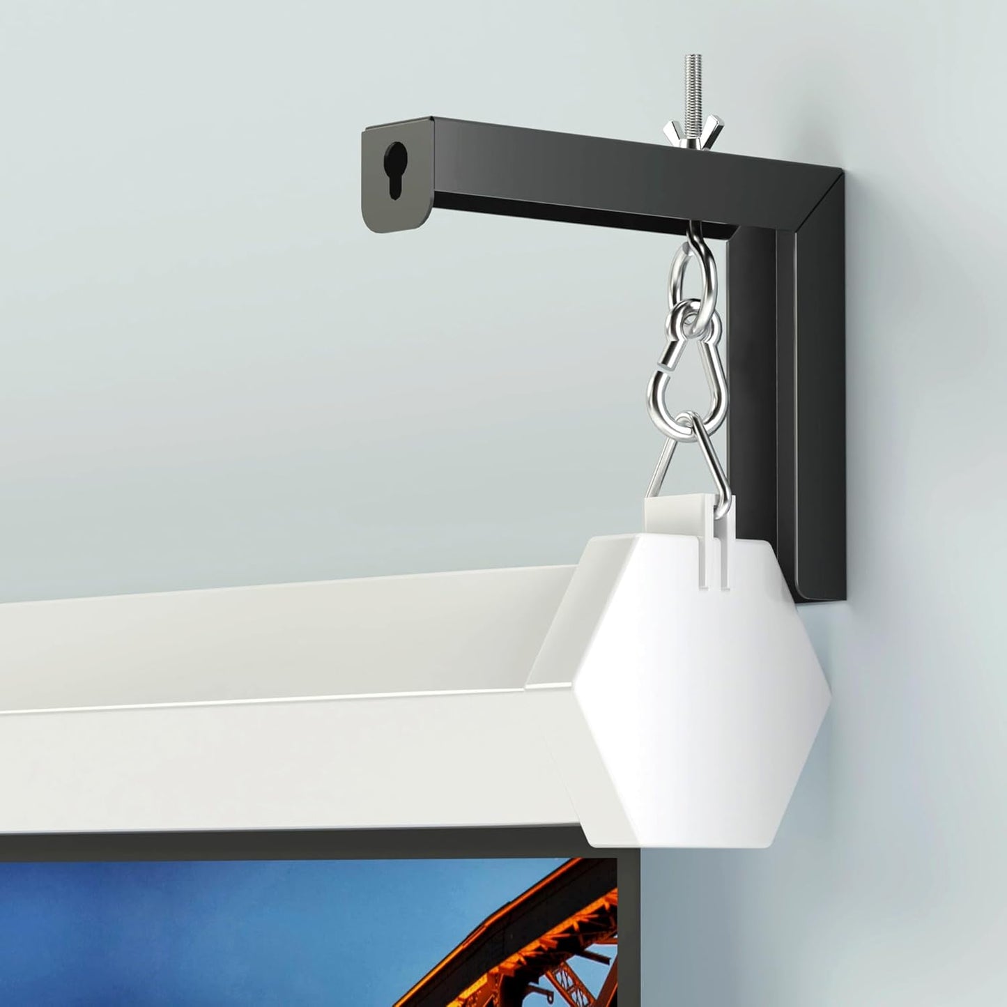 XINLEI 6 inch 66 lbs, PRL003B Universal Projector Screen Wall Mount L-Brackets Hanging Ceiling Mount, Adjustable