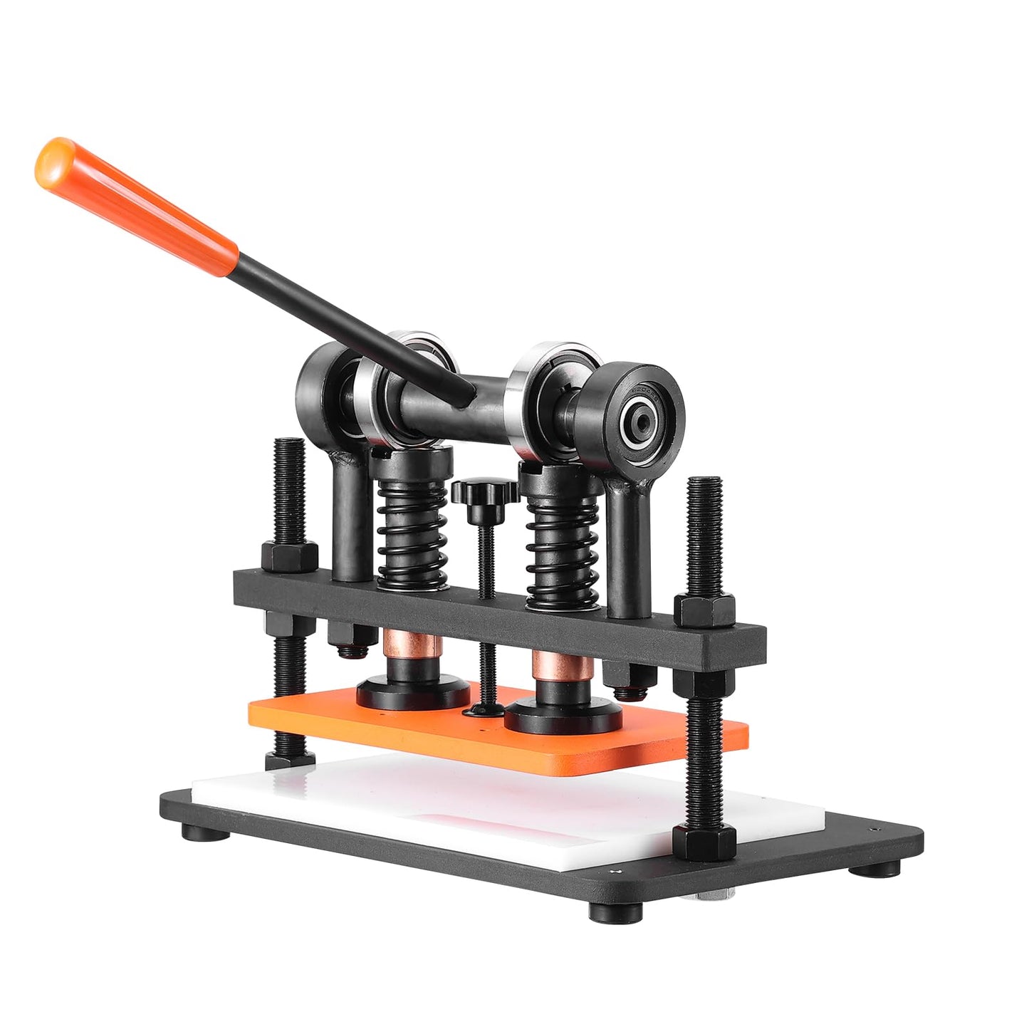 VEVOR Leather Cutting Machine, 10.2 x 5.9 in Embossing Plate Manual Die Cutter, 0.47 in Pressure Stroke Leather Embossing Machine, Dual Guide Shafts Die Cut Machine for Various of Materials