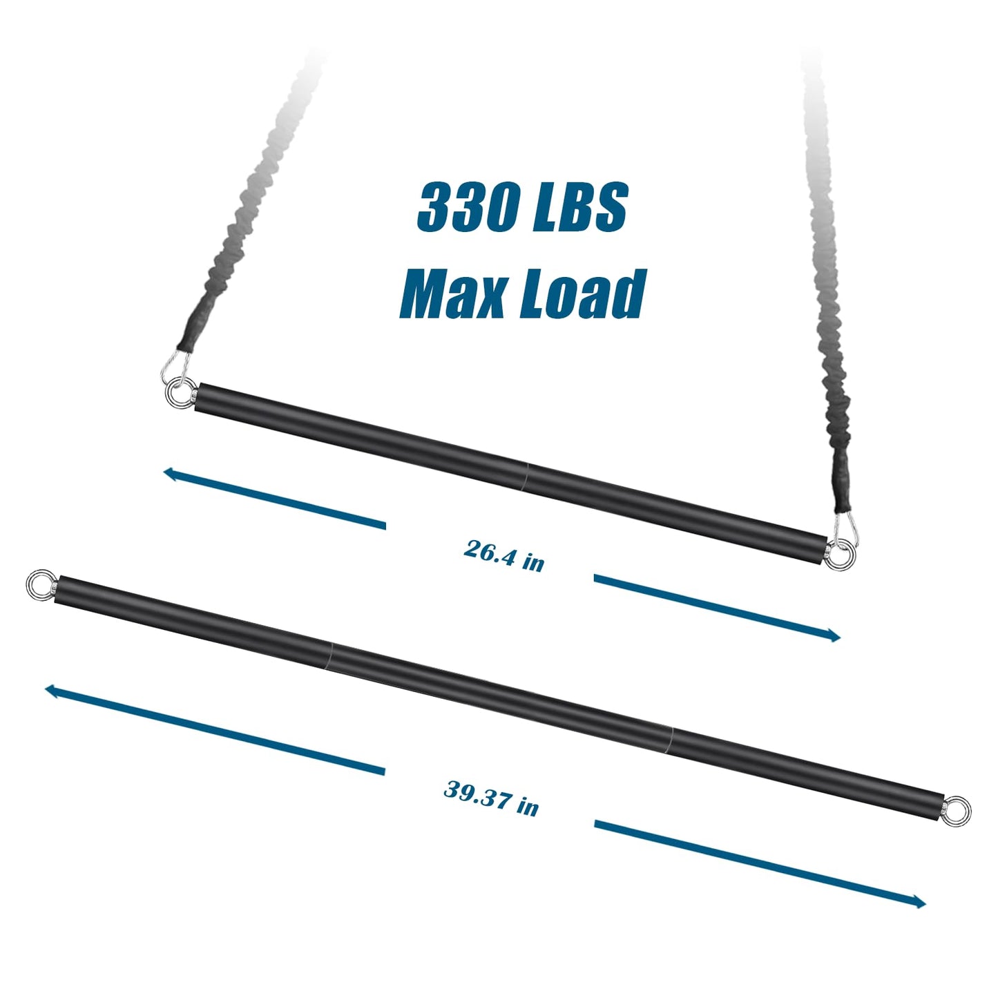 Prebene LAT Pull Down Bar, Gym LAT and Lift Pulldown Attachments, Straight Bar, Resistance Bands Bar, Home Gym Equipment, Muscle Building, Black
