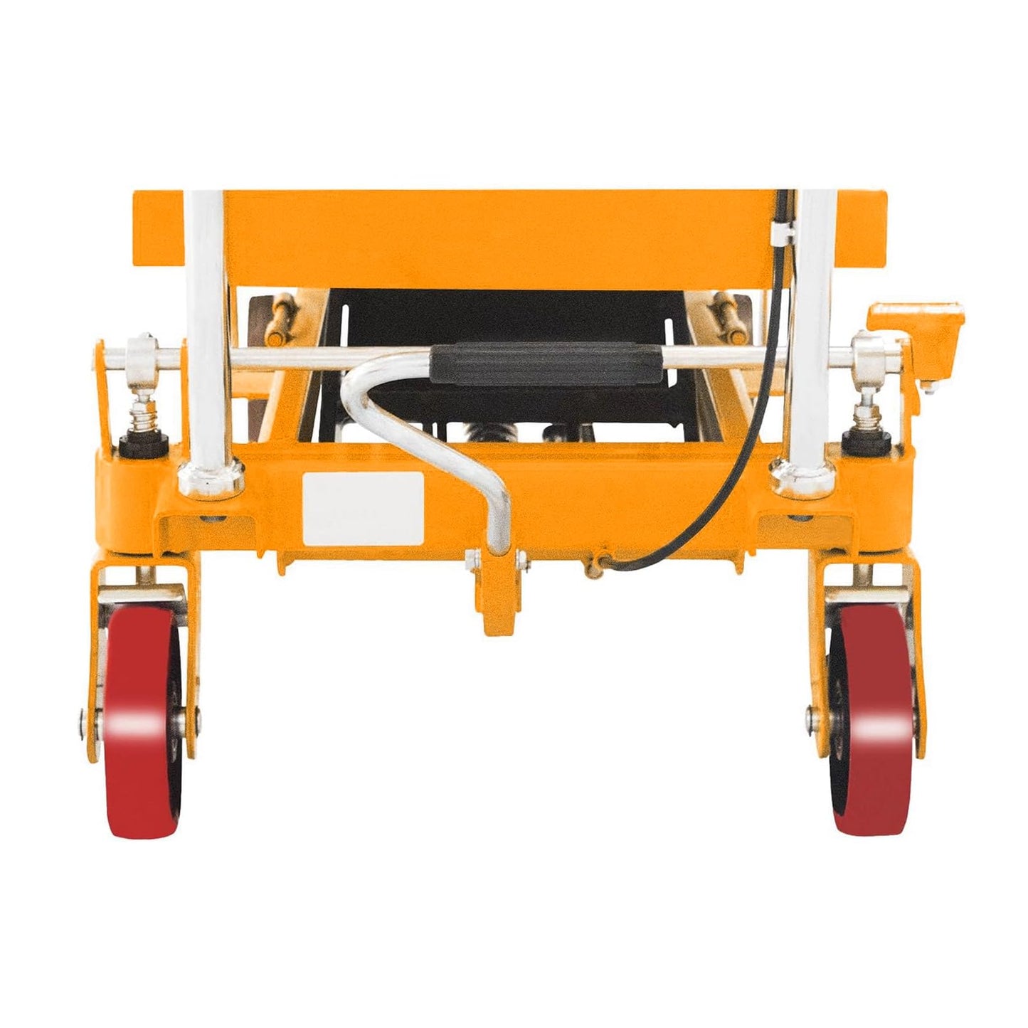 APOLLOLIFT Hydraulic Lift Table, 1760lbs Capacity 39.4" Lifting Height, Single Scissor Lift Table Cart with 4 Wheels and Safety Back Guard for Material Handling and Transportation-Yellow