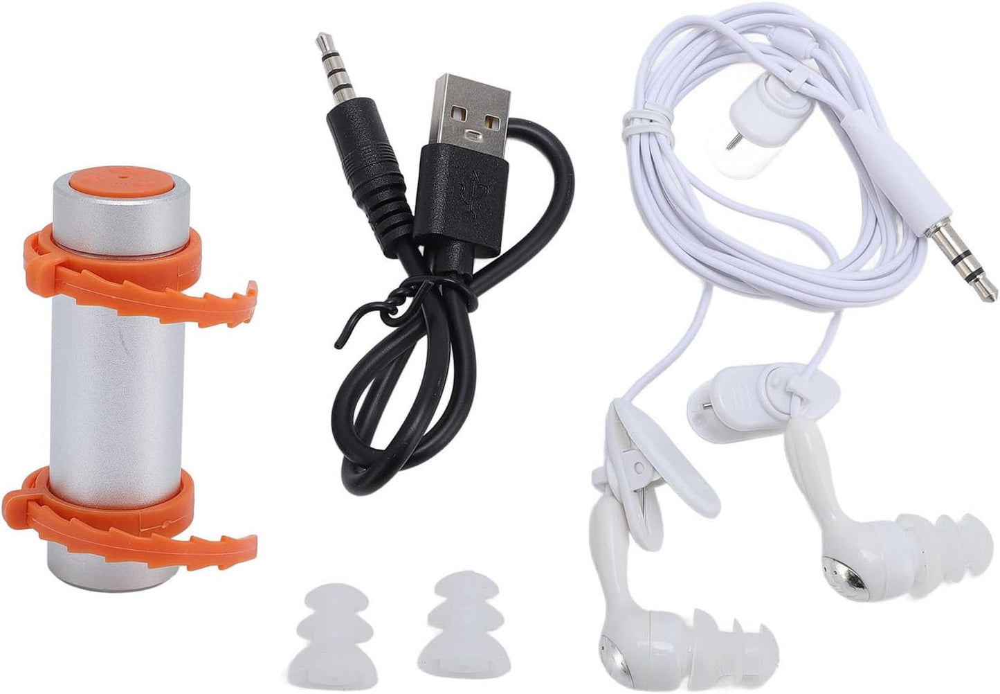 Swimming MP3 Swimming FOSA Water Proof Player, HiFi Music Player with Water Proof Earphones for and Diving. Adjustable