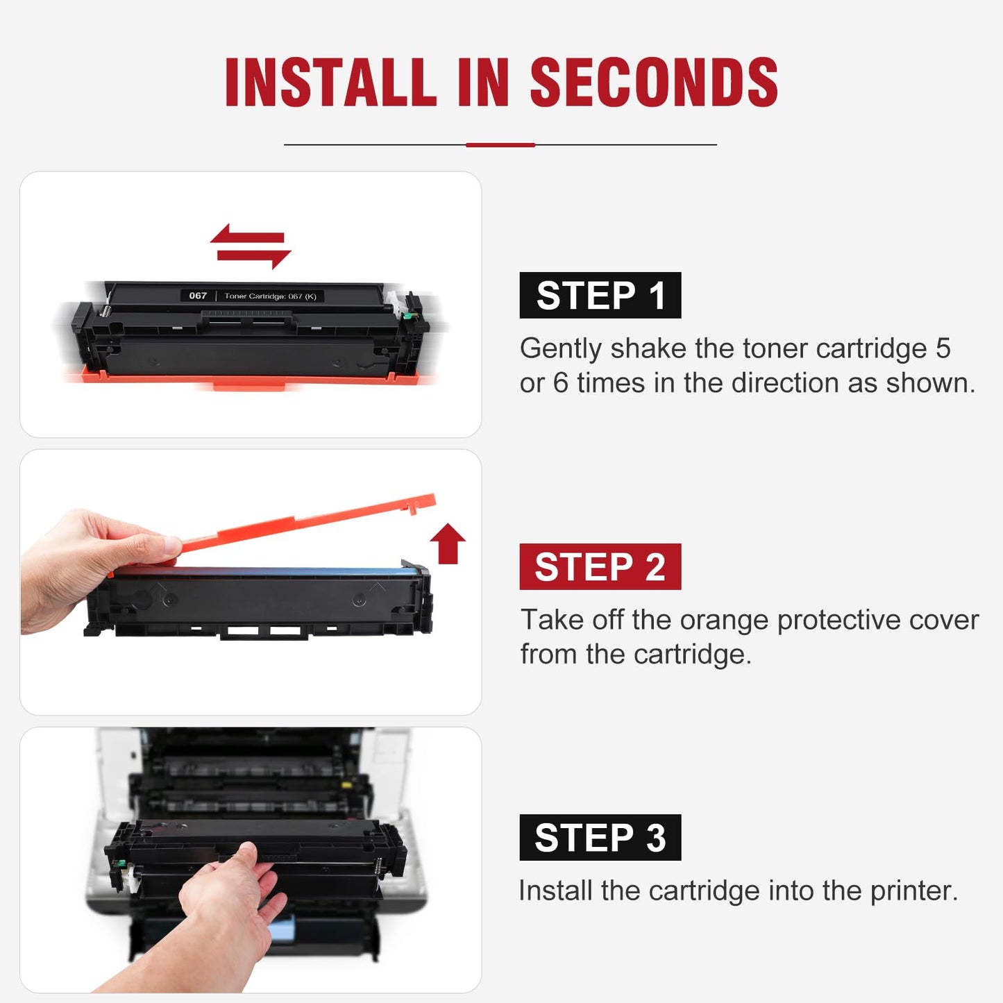 075 Toner Cartridge Compatible Replacement for Canon 075 075H Toner Cartridge Set Works for Canon Color imageclass MF665cdw MF662Cdw MF663Cdw LBP646Cdw LBP647Cdw LBP640 MF660 Series Printer, 4 Pack