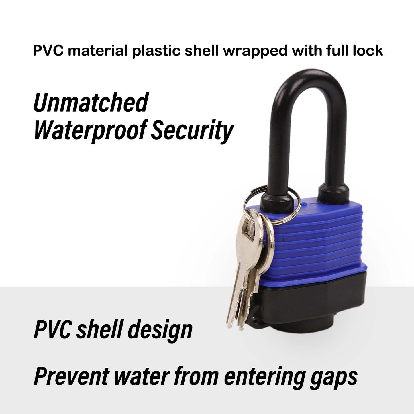 SEPOX® 20Pcs Heavy-Duty 44mm 1.75" Out-Door Padlock Keyed-Alike, Water-Resistant Cover, Steel Lock with Same-Key, Extra-Long-Shackle Anti-Rust, Brass Cylinder for Boat, Fishing, Marine, Fence
