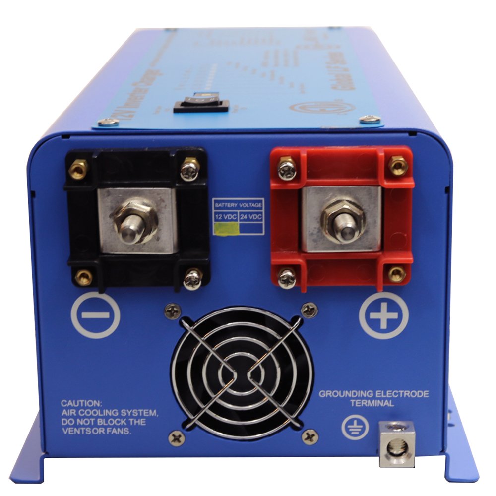 AIMS Power 600 Watt 12 VDC Pure Sine Inverter Charger 120 VAC Output 20A Charger 7A Transfer Switch ETL Cert to UL458 Standards PICOGLF6W12V120VETL