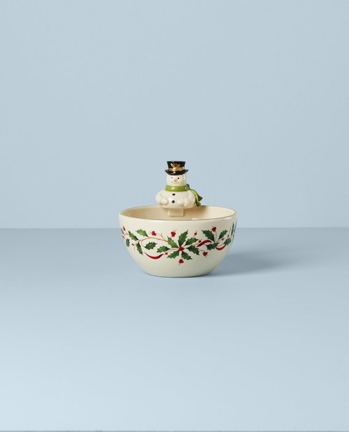 Lenox 893504 Holiday Snowman Bowl, Christmas Hosting