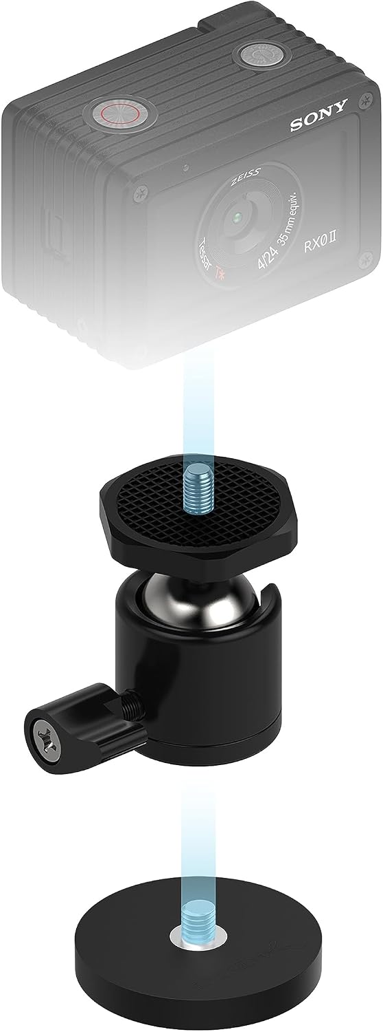SABRENT (CS-MG43) Rubber Coated Magnetic Mount Compatible with GoPro and Small Cameras