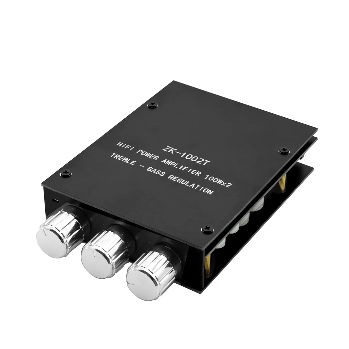 ZK-1002T 100W+100W 2.0 TPA3116D2 9-24V, Bluetooth Amplifier Board with Treble and Bass Control, Channel Stereo Audio