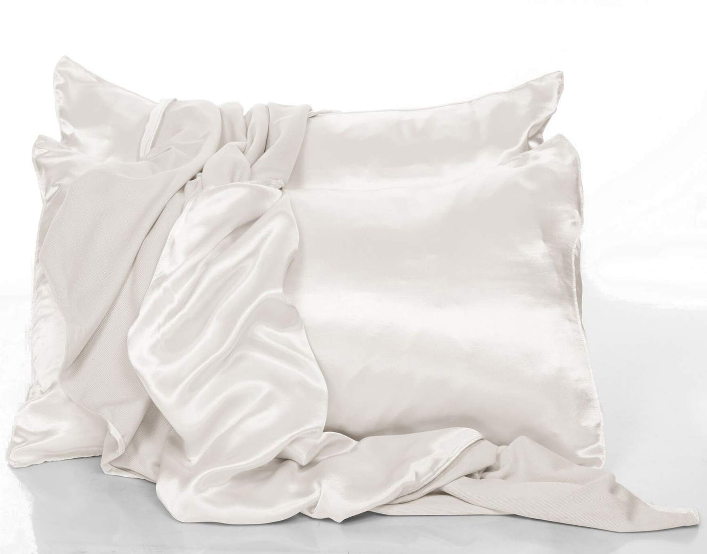 PJ Harlow Pillow Case Set of 2 Satin Pillow Cases Pearl