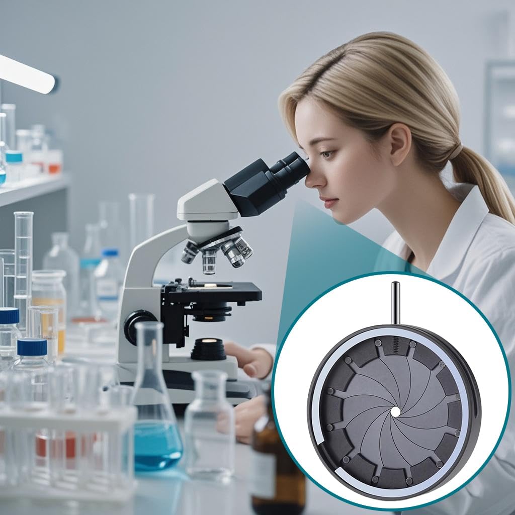 FotoAene Microscope(SK23) Microscope Adjustable Iris Aperture Diaphragm Aperture Adjustable Lens Optical Diaphragm