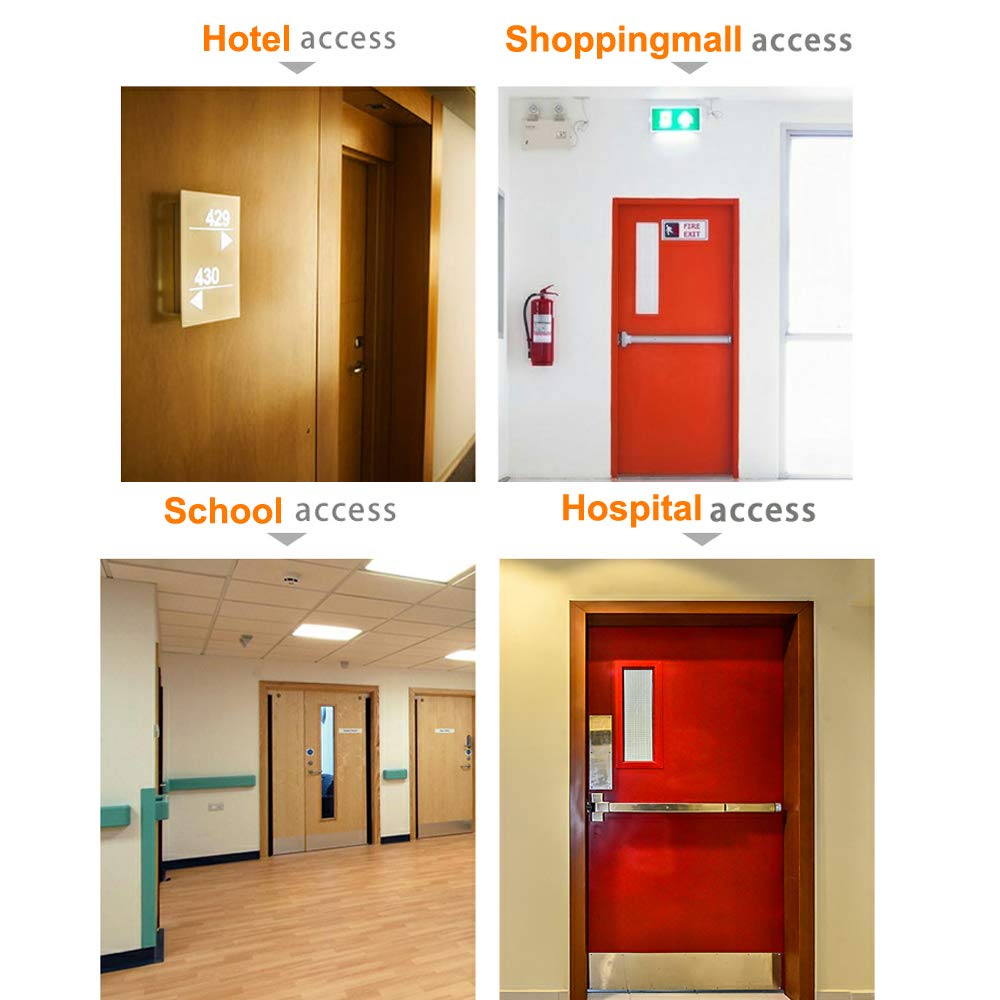 COOLOUS Door Push Bar Panic Exit Device with Exterior Lever Emergency Lock Stainless Steel Commercial Emergency Panic Exit Bar Handle Hardware for Metal Wood Door