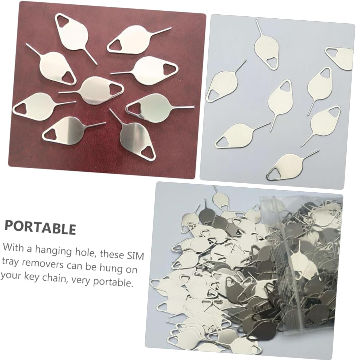 200pcs Angoily Sim Pin Tool Cell Phone Sim Card Ejector Remover Assorted Phone Card