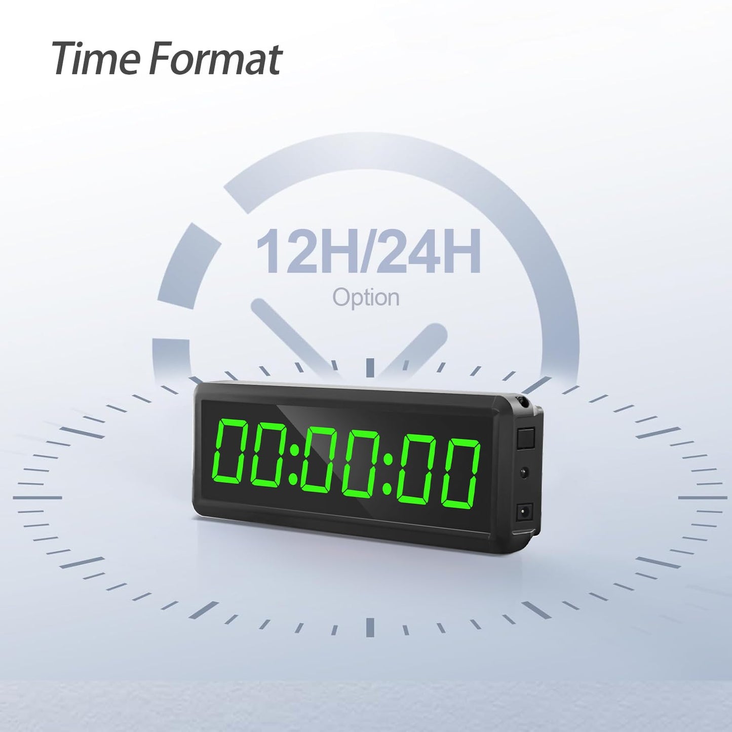 Gym Interval Timer, 12" Digital Wall Alarm Clock Timer for Interval Workout with Countdown/Up Stopwatch, Tabata EMOM Remote Control for Home Gym Boxing MMA Fitness
