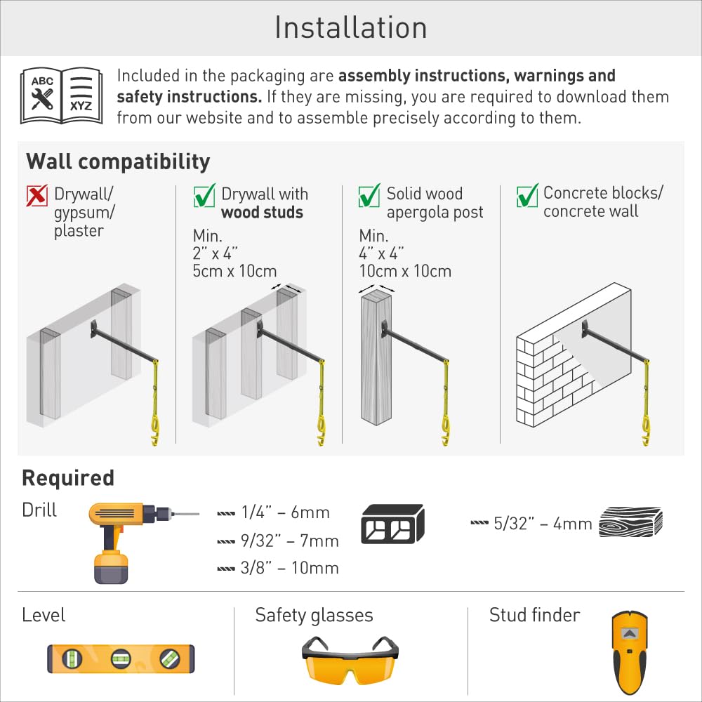 Barkan 63" Protective EV Charging Cable Wall Arm, 5 Year Warranty, Indoor & Outdoor Weatherproof zinc Coating, for Electric Vehicle Cable, Retractor Arm