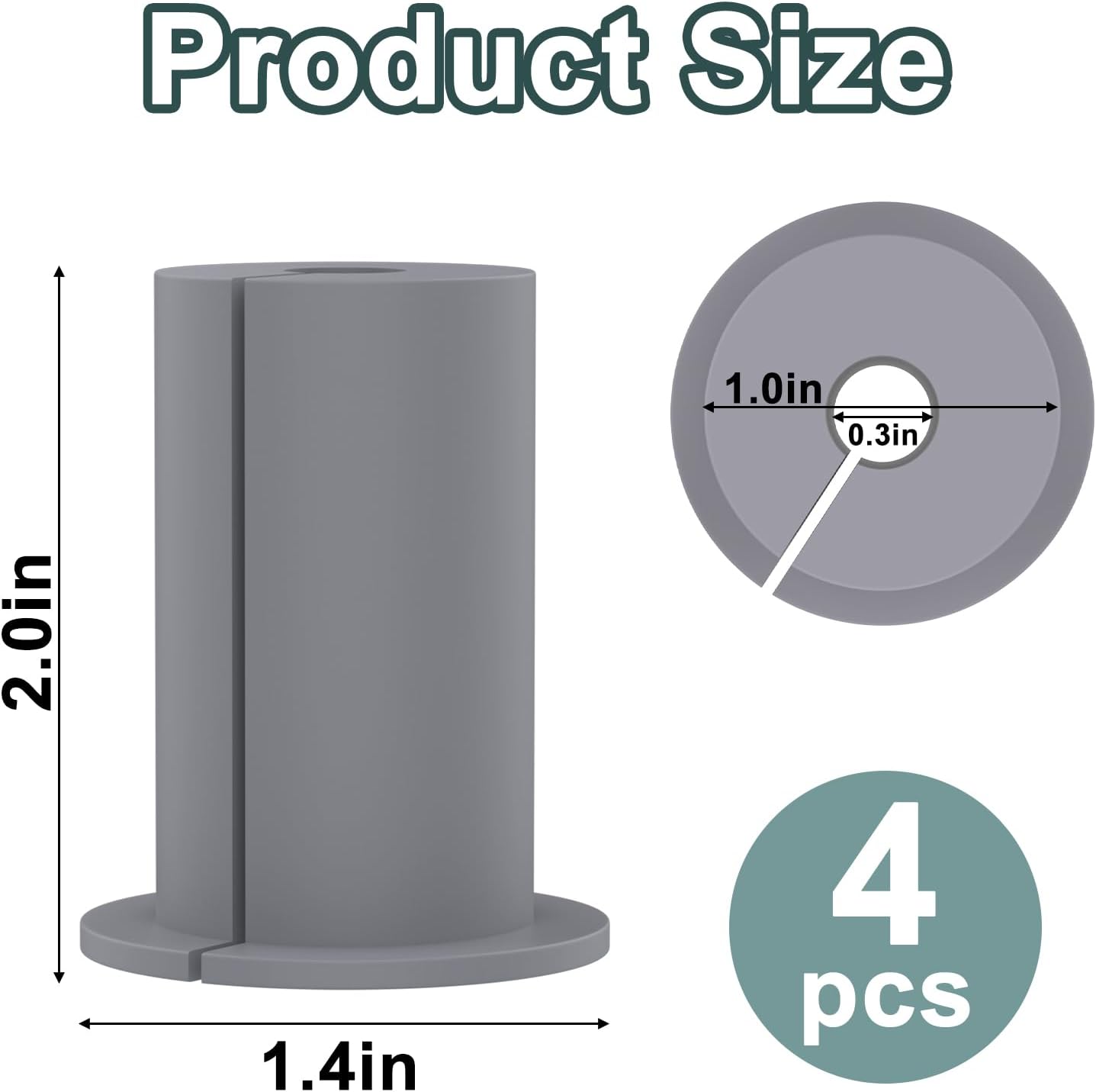 Mity rain 4PCS Grommets 1 inch Wall for Starlink Cable, Accessories Compatible with Starlink Mount for Streaming