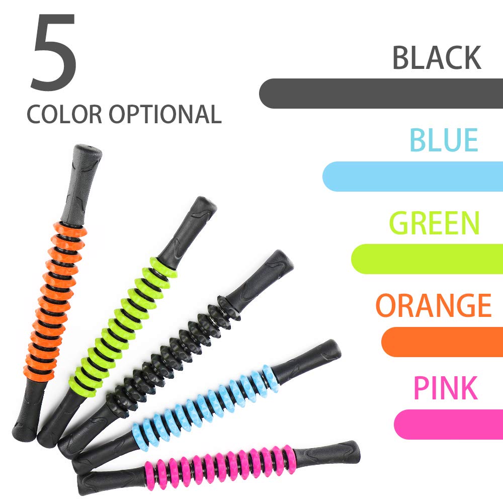 Professional Muscle Roller Stick For Release Sore Muscle, 2019 Leg Gym Hand Muscle Rollers(Black)