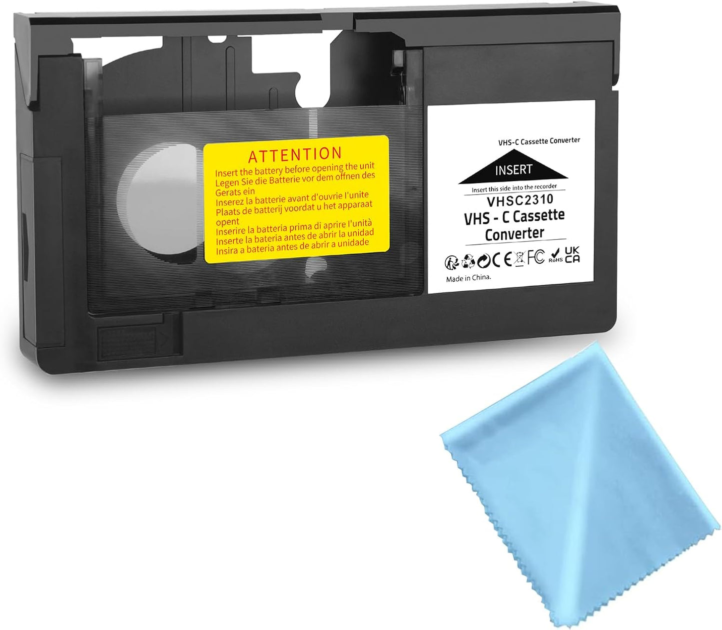 CHEEYYIIE Cassette Cassette 8mm Hi8 VHS-C Adapter Compatible with VHS-C SVHS Camcorders JVC RCA Panasonic Motorized VHS