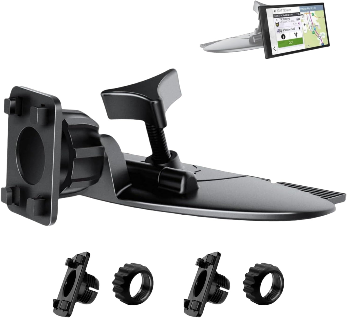 Epronic 17.2mm 7-10.26 inch Portable Car GPS Mount, Ball Adapter CD Slot for Phone Holder, Magnetic Mount, Compatible
