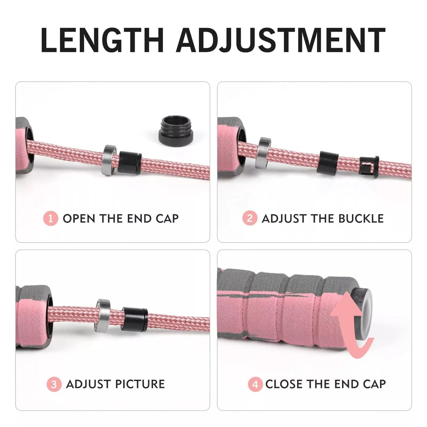 FITMYFAVO Jump Rope Cotton Adjustable Skipping Weighted jumprope for Women,Adult and Children Athletic Fitness Exercise Jumping Rope