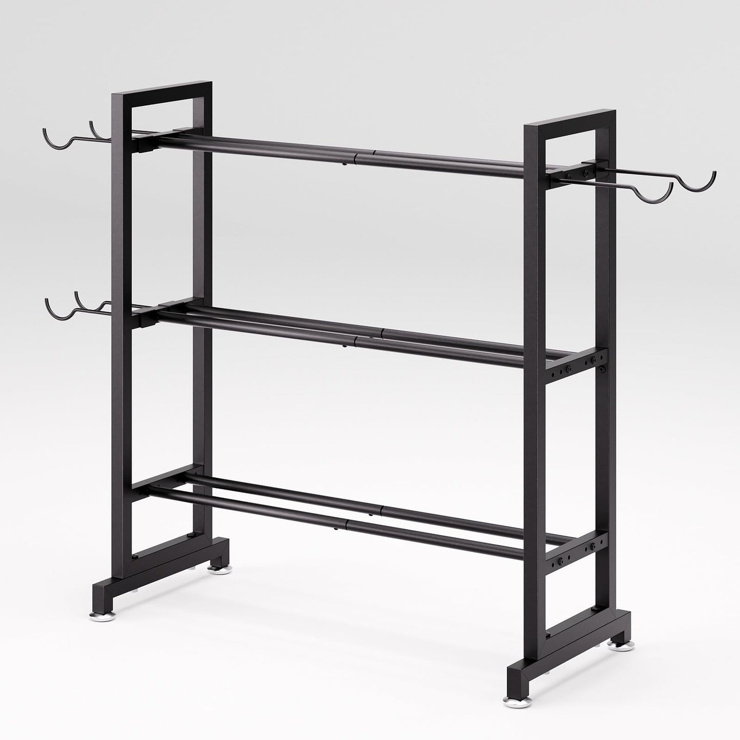 Adjustable 3-Tier Dumbbell Rack – Heavy-Duty Metal Weight Storage Stand for Dumbbells, Kettlebells, and More – Space-Efficient Home Gym Organizer – 396 lb Capacity (Dumbbells Not Included)