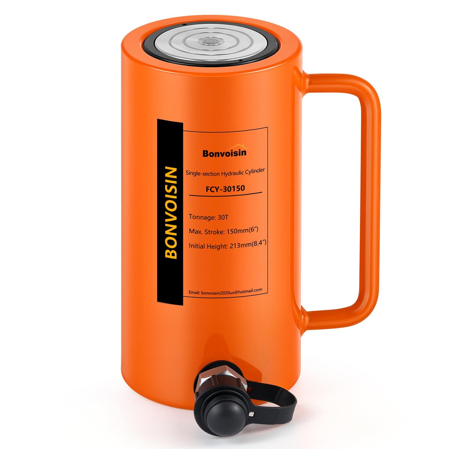 Bonvoisin Hydraulic Ram Cylinder 30T Hydraulic Jack Porta Power 6" Stroke Long Ram Single Acting Lifting Cylinders for Machinery Shipbuilding