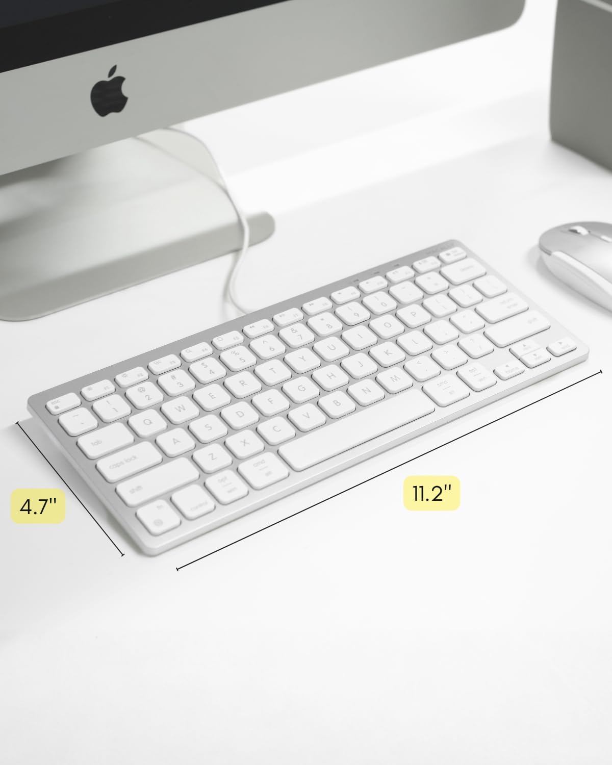 Macally MacMini USB C Wired Keyboard for Mac (USB C + USB A) Compatible Keyboard for MacBook Pro/Air, iMac & Compact