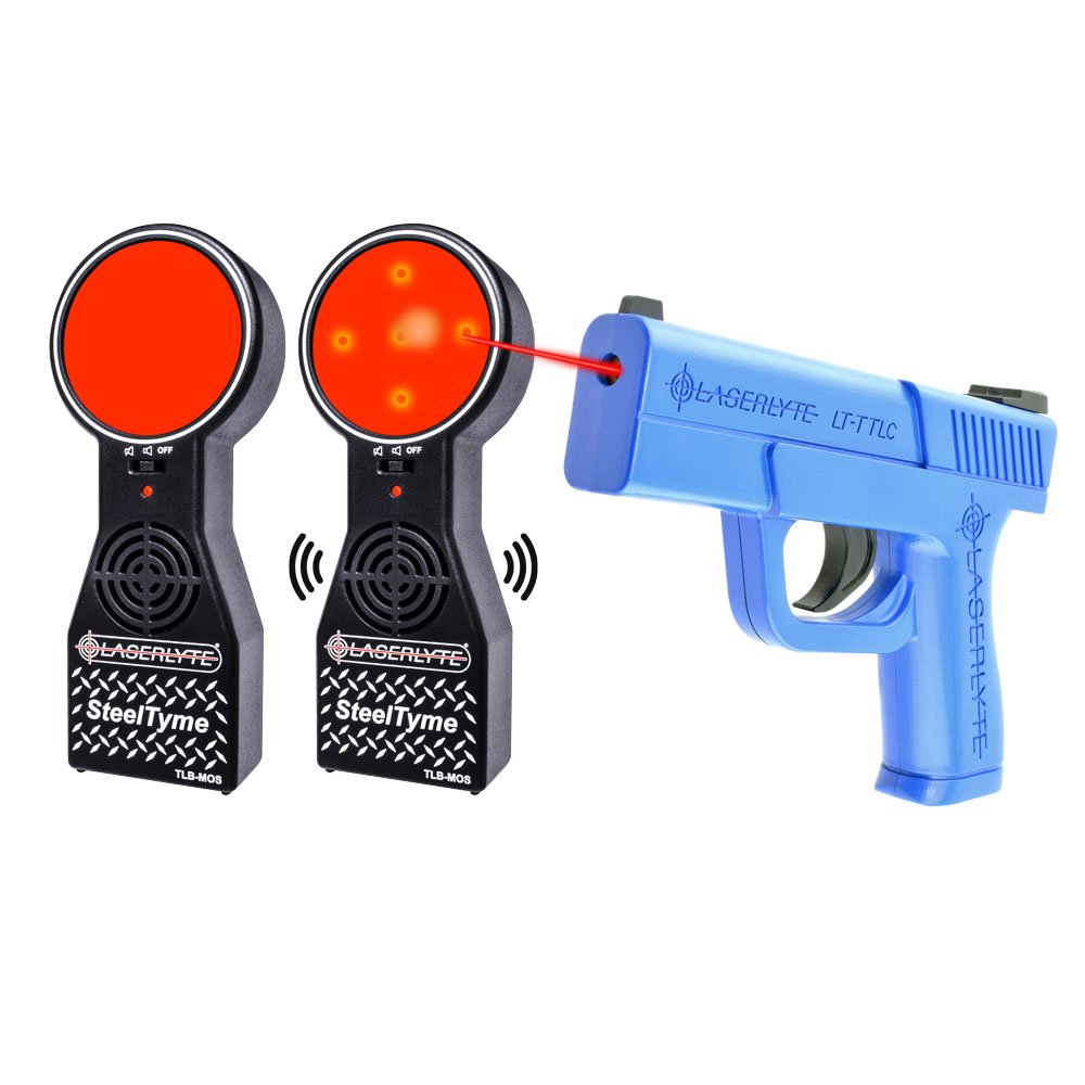 LaserLyte TLB-LMS LaserLyte Steel TYME Laser Trainer Targets with Plinking Steel Sound and Flashing LED Lights for Reactive Laser Shooting and Dry Fire Practice