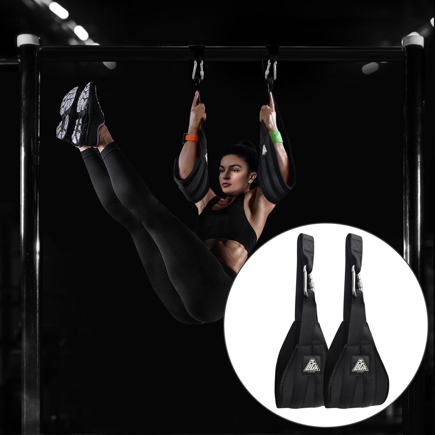 Ab Straps for Pull Up Bar: Hanging Abdominal Ab Sling Straps for Arm Pull up Workout Support for Training Knee and Leg Raises at Home & Gym
