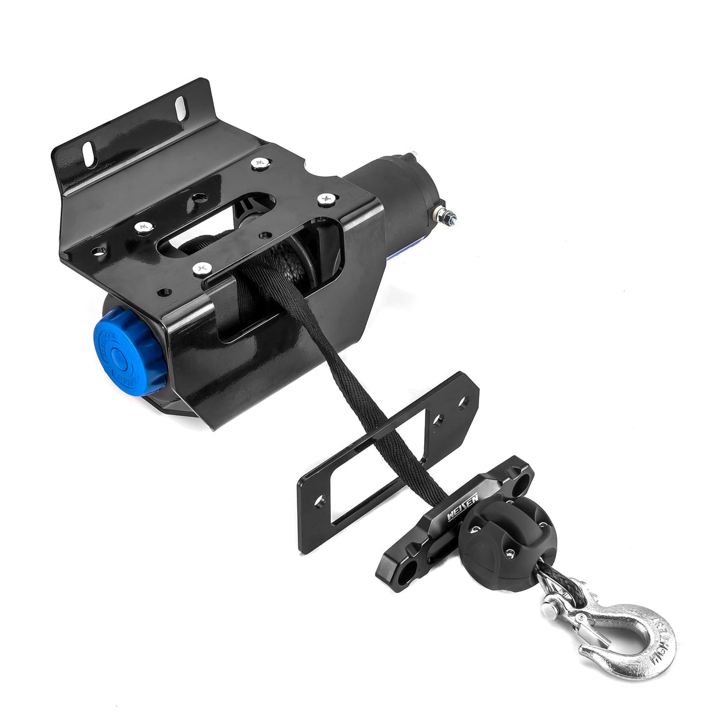 WeiSen 4500lbs Electric Winch with Winch Mount and Rocker Switch Compatible with Honda Pioneer 1000 5 6 2016-2026, w/Hawse Fairlead Synthetic Line and Stopper