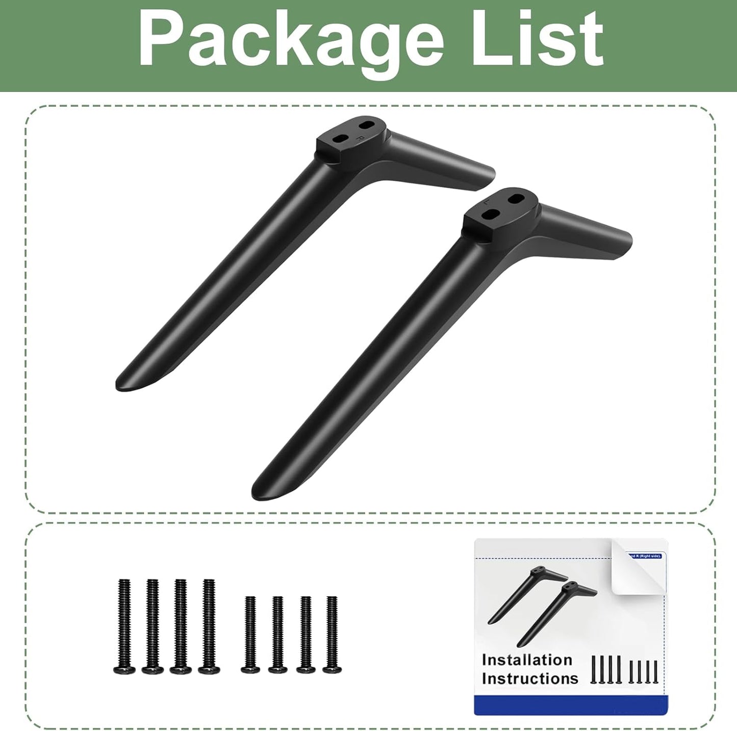 40H5590F 40H4F 40H3F9 40H4030F1 43H4F 43H4030F 43H4030F1 Set, TV Stand Legs for Hisense TV Legs, for Hisense TV TV