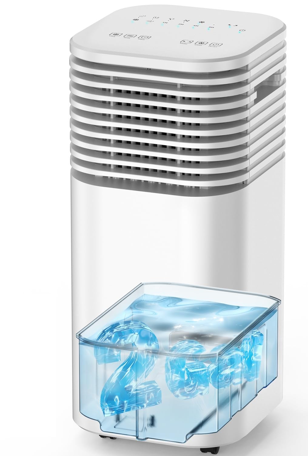 CENSTECH Windowless Air Conditioner, Swamp Cooler with 4 Modes & 3 Speeds, 15H Timer for Smart Auto-off, 2-Gal Tank for 20H Cooling, Remote, 120ยฐ Oscillating Portable Air Conditioners No Hose Needed
