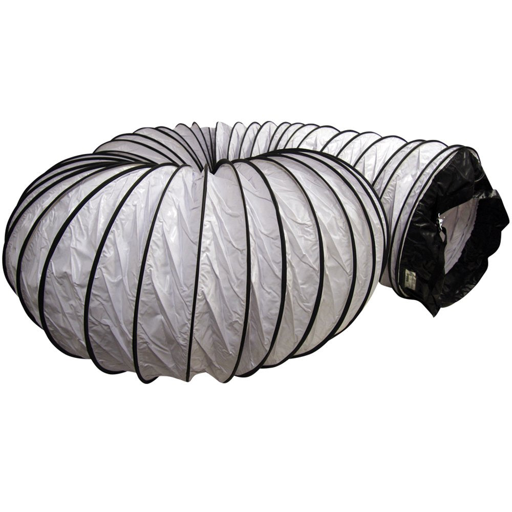 Rubber-Cal "Air Ventilator White" Ventilation Duct Hose (Fully Stretched) - 24-Inch by 25-Feet